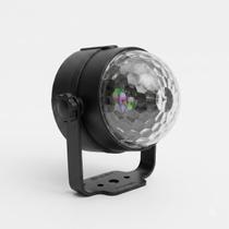 Mini Globo de Luz Giratório Led Rgb - Disco Ball Efeito Colorido para Festa, Balada, Aniversário, Dj e Baladinha Mini Globo de Luz Giratório Led Rgb - Disco Ball Efeito Colorido para Festa, Balada, Aniversário, Dj e Baladinha