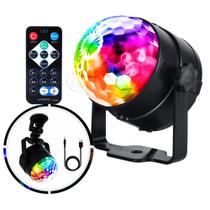 Mini Globo de Luz USB LED 7 Cores com Controle Remoto e Sensor de Som CYL5861 Mini Globo de Luz USB LED 7 Cores com Controle Remoto e Sensor de Som CYL5861