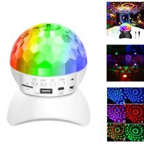 Mini Globo Led Colorido Laser Bola Maloca Caixa De som Iluminação Potente Bluetooth Festa LEY2145