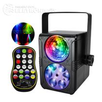 Mini Globo LED RGB 8W com Ritmo por Som, GOBO e Controle Remoto OIH6910