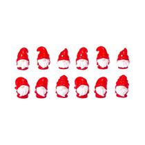 Mini Gnomos De Resina Para O Natal, Figuras De Natal 6/12 Peças, Decoração Fofa Vermelha DIY Para