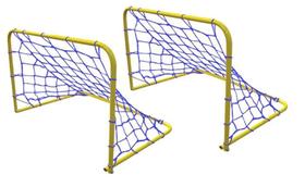 Mini gol trave dobrável em aço com pintura epóxi e rede - klopf