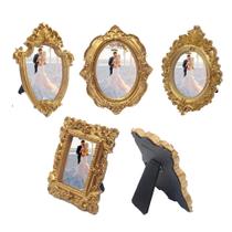 Mini Gold Frames mozhixue Vintage Flower, 5 peças para decoração