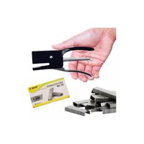 Mini Grampeador Alicate Compacto + 1000 Grampos - B-Max Mini Grampeador Alicate Compacto + 1000 Grampos - B-Max