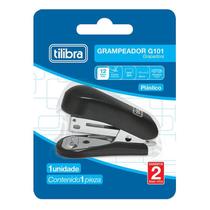 Mini Grampeador G101 com Extrator 12 Folhas Preto - Tilibra