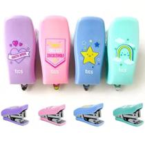 Mini grampeador holic t312 18 folhas - cores pasteis - tris Mini grampeador holic t312 18 folhas - cores pasteis - tris