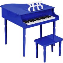 Mini Grand Piano Best Choice Products para crianças com banco - azul