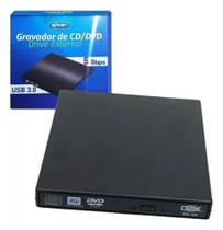 Mini gravador externo slim cd/dvd usb 3.0 dex dg-300