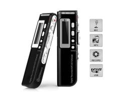Mini Gravador Profissional De Voz Digital Espião Com Display 8Gb
