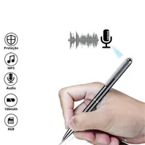 Mini Gravador Voz Som Caneta Espião Espia Pega Traição Micro Escuta 8gb V10