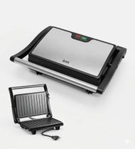 Mini Grill E Sanduicheira 220V Tostex Inox 750w Chapas De Duplo Aquecimento E Antiaderentes