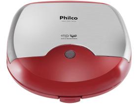 Mini Grill e Sanduicheira Philco Inox Vermelha 750W