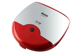 Mini Grill E Sanduicheira Philco Inox Vermelho 750W 220V