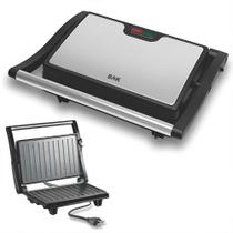 Mini Grill Elétrico De Inox - Sanduicheira E Grelhador 110V