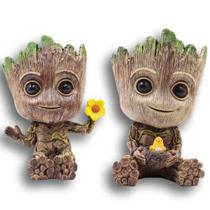 Mini Groot Estatueta Miniatura Modelo Home Acessórios Artefato de Descompressão Kids 2PCs Bundle Set