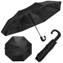 Mini Guarda Chuva Automatico Preto Abre e Fecha Reforçado Contra Vento 32 cm - Tuut