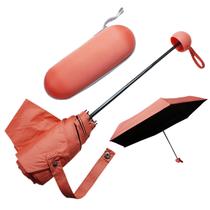 Mini Guarda Chuva Cápsula Impermeável Proteção Blackout e UV Cores Sortidas