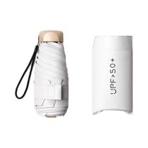 Mini Guarda-chuva De Bolso Com Proteção UV, Guarda-sol Dobrável De Vinil Pequeno Para Chuva E Sombra