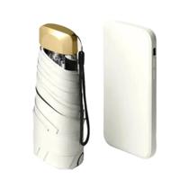 Mini Guarda-Chuva Dobrável Com Proteção UV, Guarda-Chuva De Bolso Para Sol E Chuva, Sombrinha De