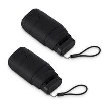 Mini guarda-chuva LEAGERA Compact impermeável para mulheres, preto, pacote com 2 Mini guarda-chuva LEAGERA Compact impermeável para mulheres, preto, pacote com 2