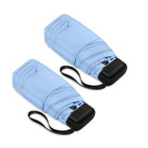 Mini guarda-chuva LEAGERA Compact impermeável para mulheres, preto