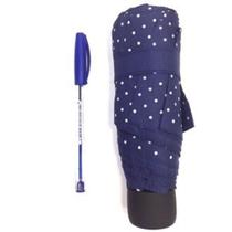 Mini Guarda Chuvas Sombrinha Alumínio de Bolsa Azul Poa