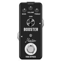 Mini Guitarra Elétrica Baixo Boost Pedal Analógico Boost Baixo Volume Agudo True Bypass Tom Moldar