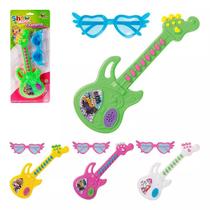 Mini Guitarra infantil e Óculos Com Som