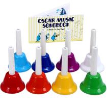 Mini Hand Bells Oscar Edition - 8 Notas com 15 Livros de Músicas para Crianças