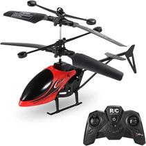 Mini Helicóptero de controle remoto vermelho