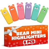 Mini Highlighters Set The Little Green Change, 6 peças de urso