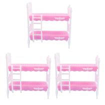 Mini House Bed Toy Set de plástico para decoração ou brincadeira