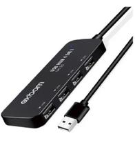 Mini Hub Usb 2.0 4 Portas Slim 480mbps Preto