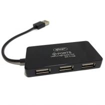 Mini Hub Usb 4 Portas Slim 480mbps Kp-t109 Preto Mini Hub Usb 4 Portas Slim 480mbps Kp-t109 Preto