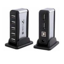 Mini Hub Usb com 7 Portas em Torre com Fonte de Alimentação