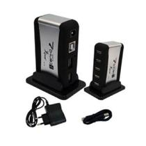 Mini Hub Usb Com 7 Portas Em Torre Fonte De Alimentação