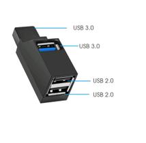 MINI HUB USB DE 3 PORTAS: 2.0 ou 3.0