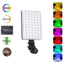 Mini Iluminador Portátil LED 5W RGB CCT Luz Selfie Make 5V Celular