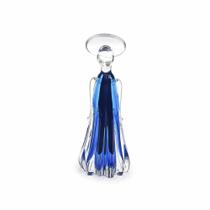 Mini Imagem de Anjo 22cm Vidro Murano Azul São Marcos