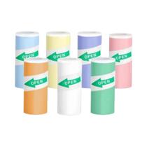 Mini Impressora Adesivo Papel Rolos Térmicos 25x57mm Auto-adesivo Cor Lisa Para T02 M02