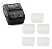 Mini Impressora Bluetooth + 5 Rolos Gôndolas 50x30 Brancas Mini Impressora Bluetooth + 5 Rolos Gôndolas 50x30 Brancas