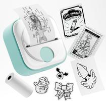 Mini impressora fotográfica portátil Phomemo Q02 verde Mini impressora fotográfica portátil Phomemo Q02 verde