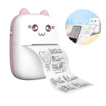 Mini Impressora Sem Tinta Termica Bateria Recarregavel USB Bluetooth Etiqueta Foto Lista Notas Arquivo Portatil Longa Duraçao