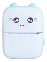 Mini impressora térmica Bluetooth sem fio portátil, cor azul celeste