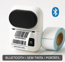 Mini Impressora Térmica De Etiquetas Adesivas Bluetooth Portátil Sem tinta Cor Branca Mini Impressora Térmica De Etiquetas Adesivas Bluetooth Portátil Sem tinta Cor Branca