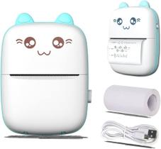 Mini impressora termica portatil bluetooth infantil gatinho