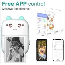 Mini Impressora Térmica Portátil De Bolso Impressão Sem Fio Fotos Notas Bluetooth Para Android Ios