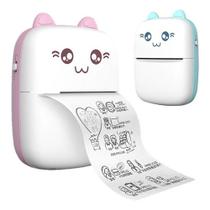 Mini Impressora Térmica Portátil Sem Fio Bluetooth Gato Mini Impressora Térmica Portátil Sem Fio Bluetooth Gato