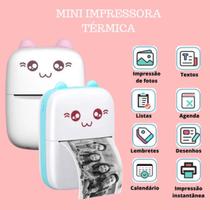 Mini Impressora Térmica Portátil Sem Fio Bt 200dpi Escolar Mini Impressora Térmica Portátil Sem Fio Bt 200dpi Escolar