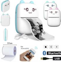 Mini Impressora Térmica Portátil Sem Fio Gato TMT